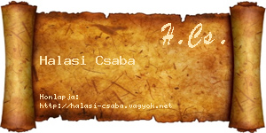 Halasi Csaba névjegykártya