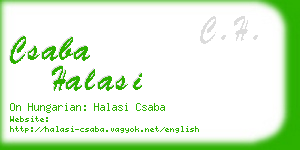 csaba halasi business card